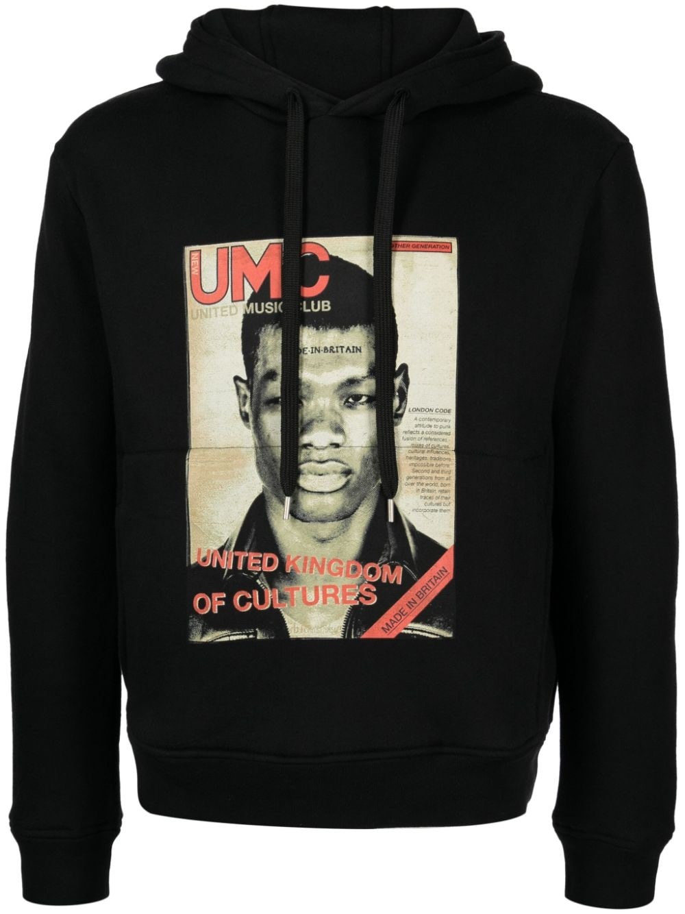 photograph-print jersey hoodie - 1