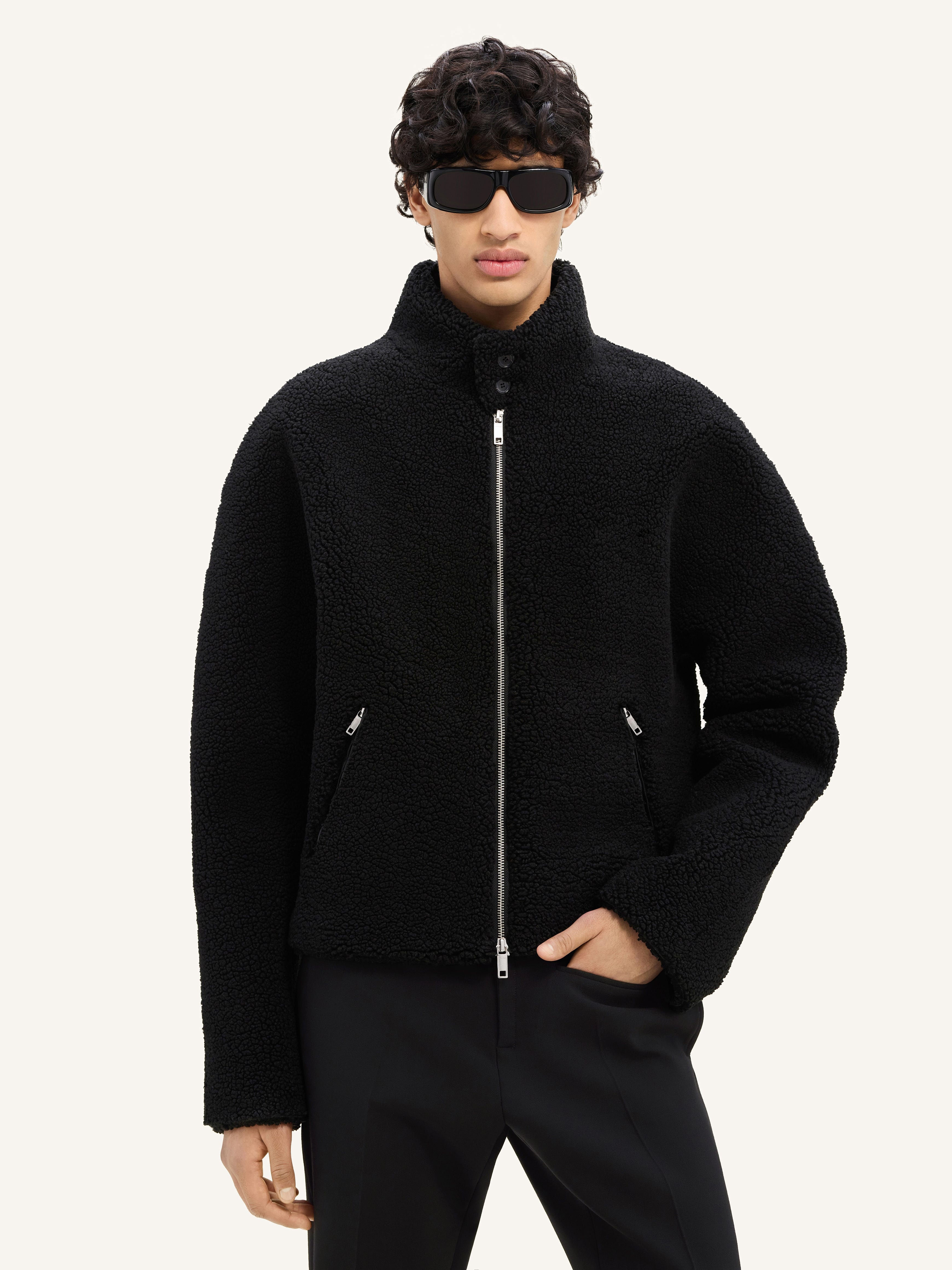 FLEECE BOMBER JACKET - 5