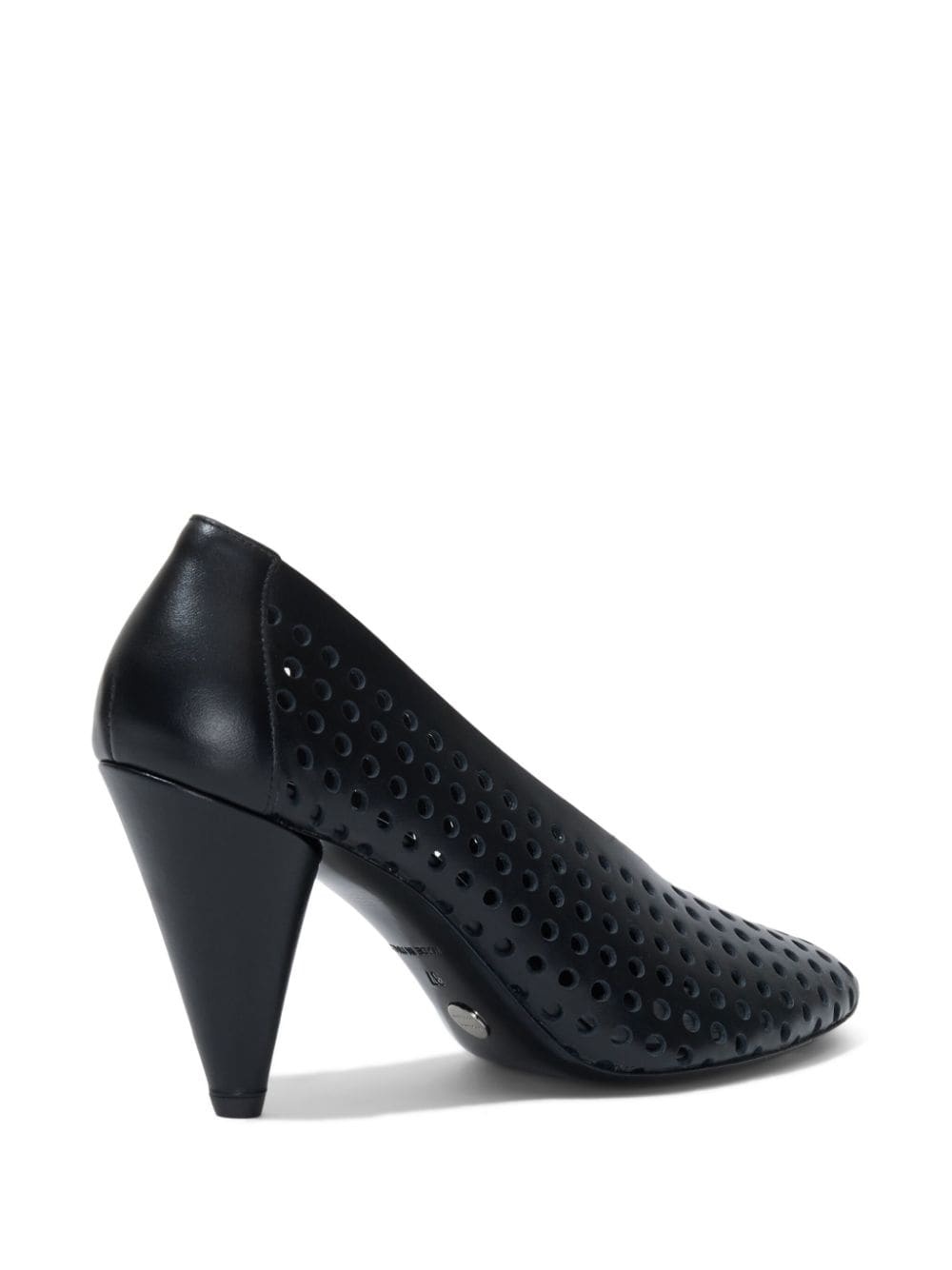 85mm perforated leather pumps - 3