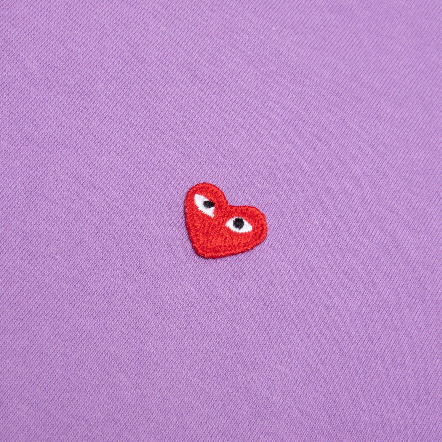 COMME DES GARCONS PLAY SMALL RED HEART T-SHIRT - PURPLE - 4