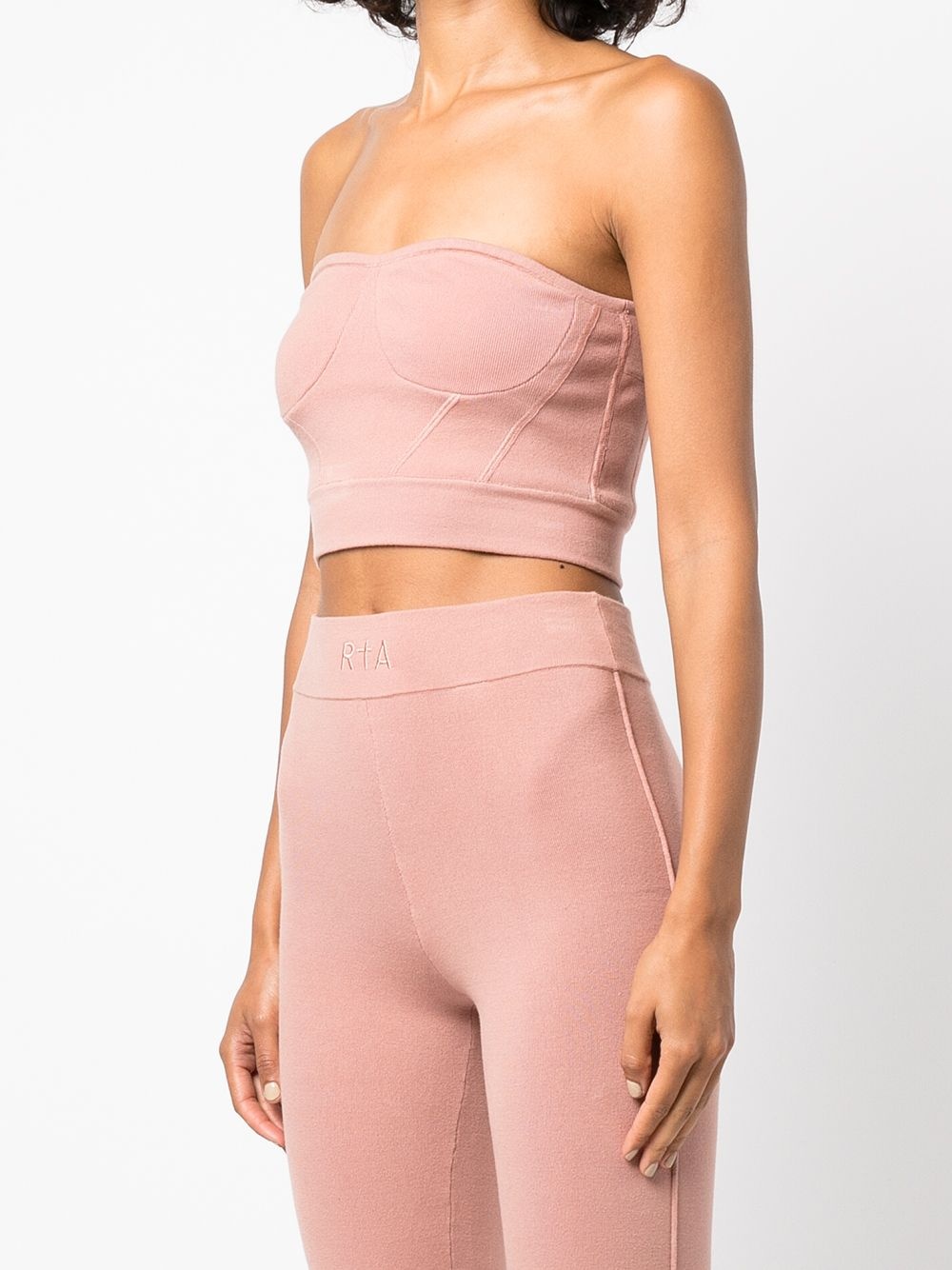 strapless cropped top - 3
