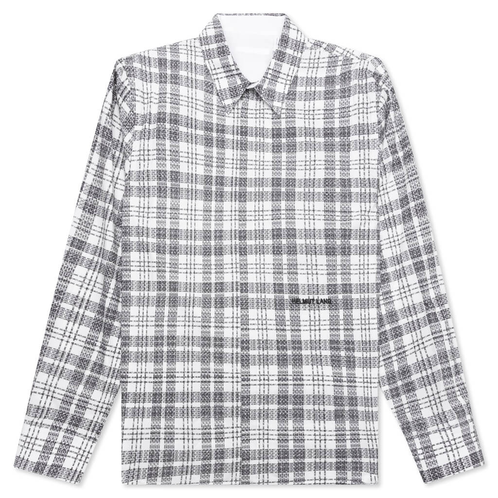 PLAID LOGO SHIRT - WHITE - 1