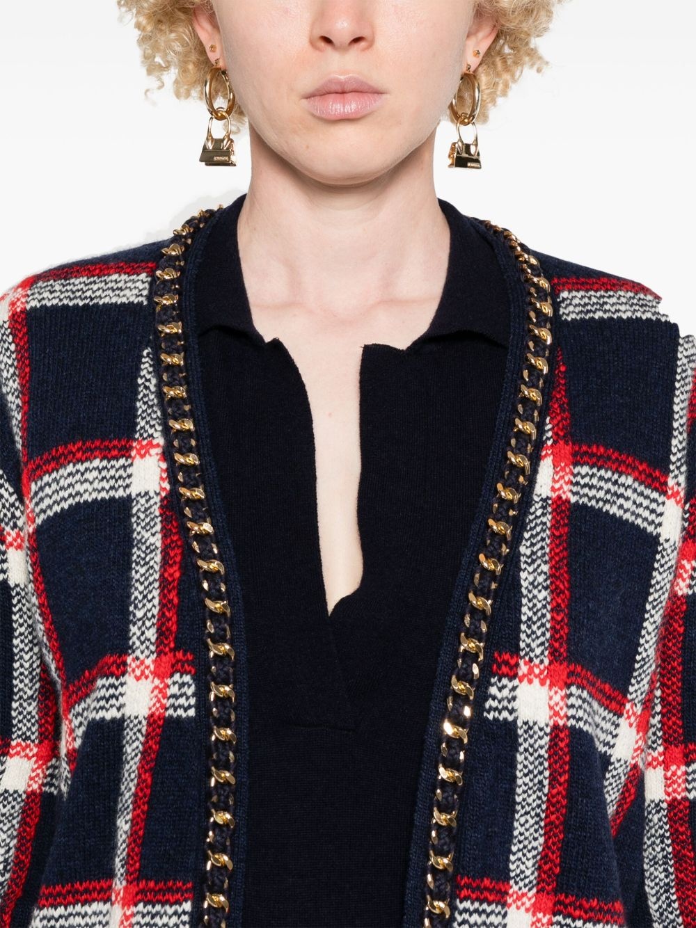checked cardigan - 5