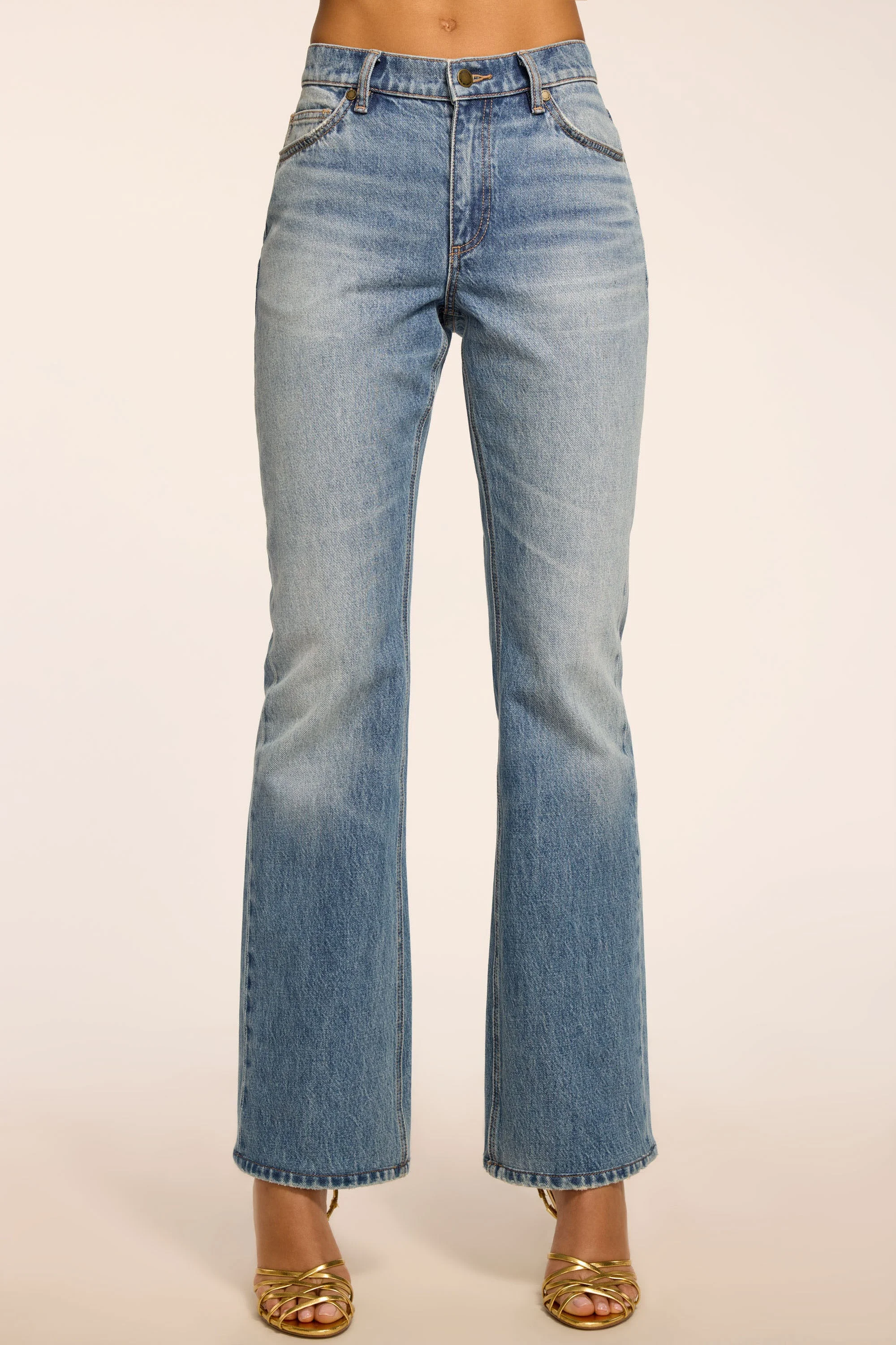 Carla Mid Rise Flare Jean - 1