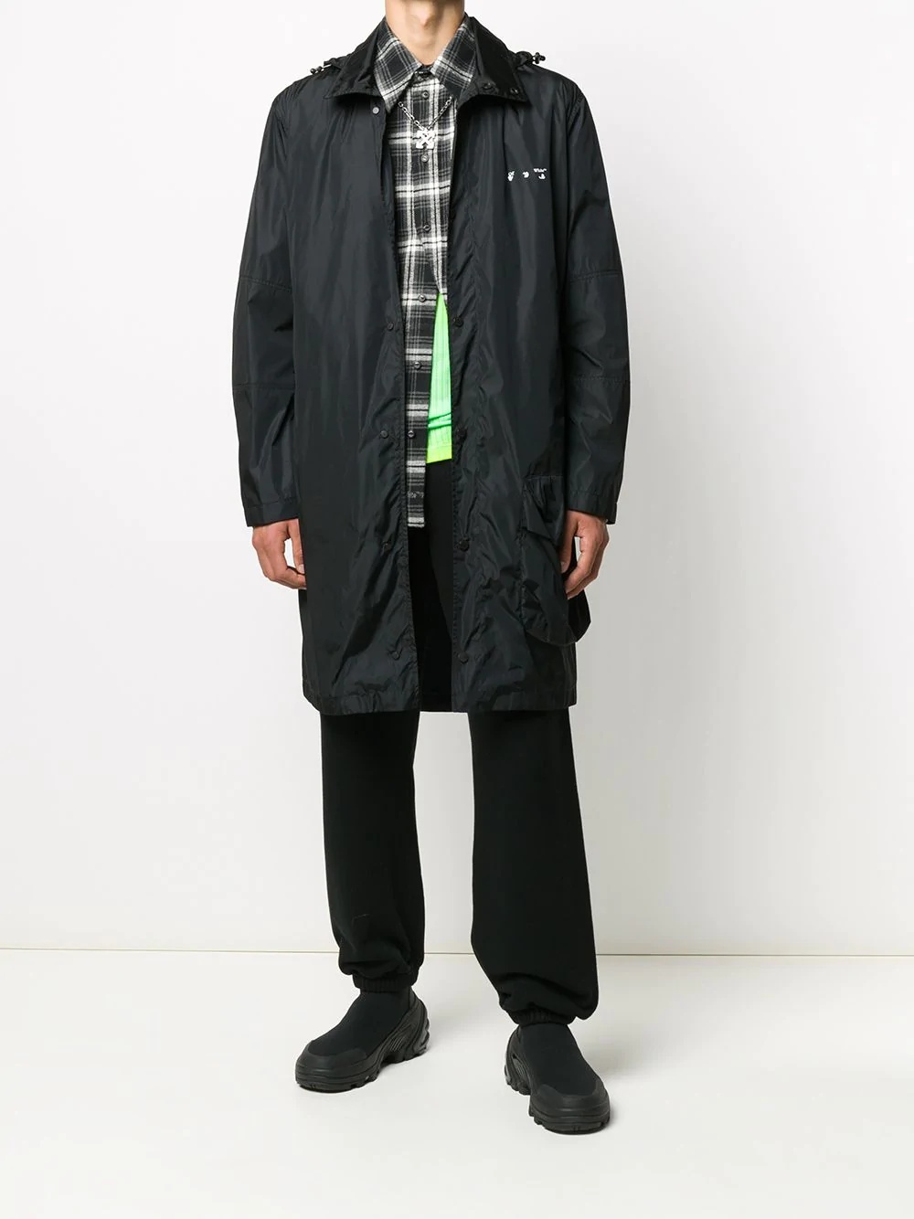 logo print raincoat - 2