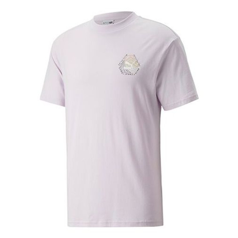 PUMA Logo Hc Graphic Tee 'Light Purple' 535384-17 - 1