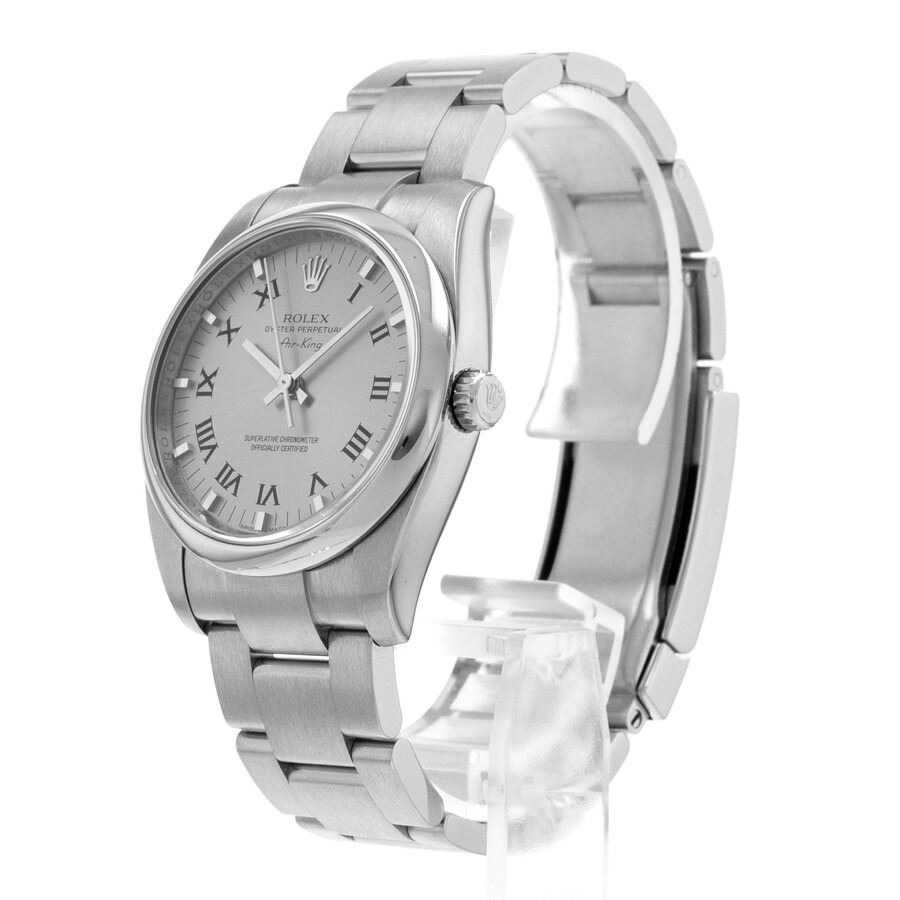 Pre-owned Rolex Air King Automatic Chronometer Silver Dial Men's Watch 114200 SRO - 4