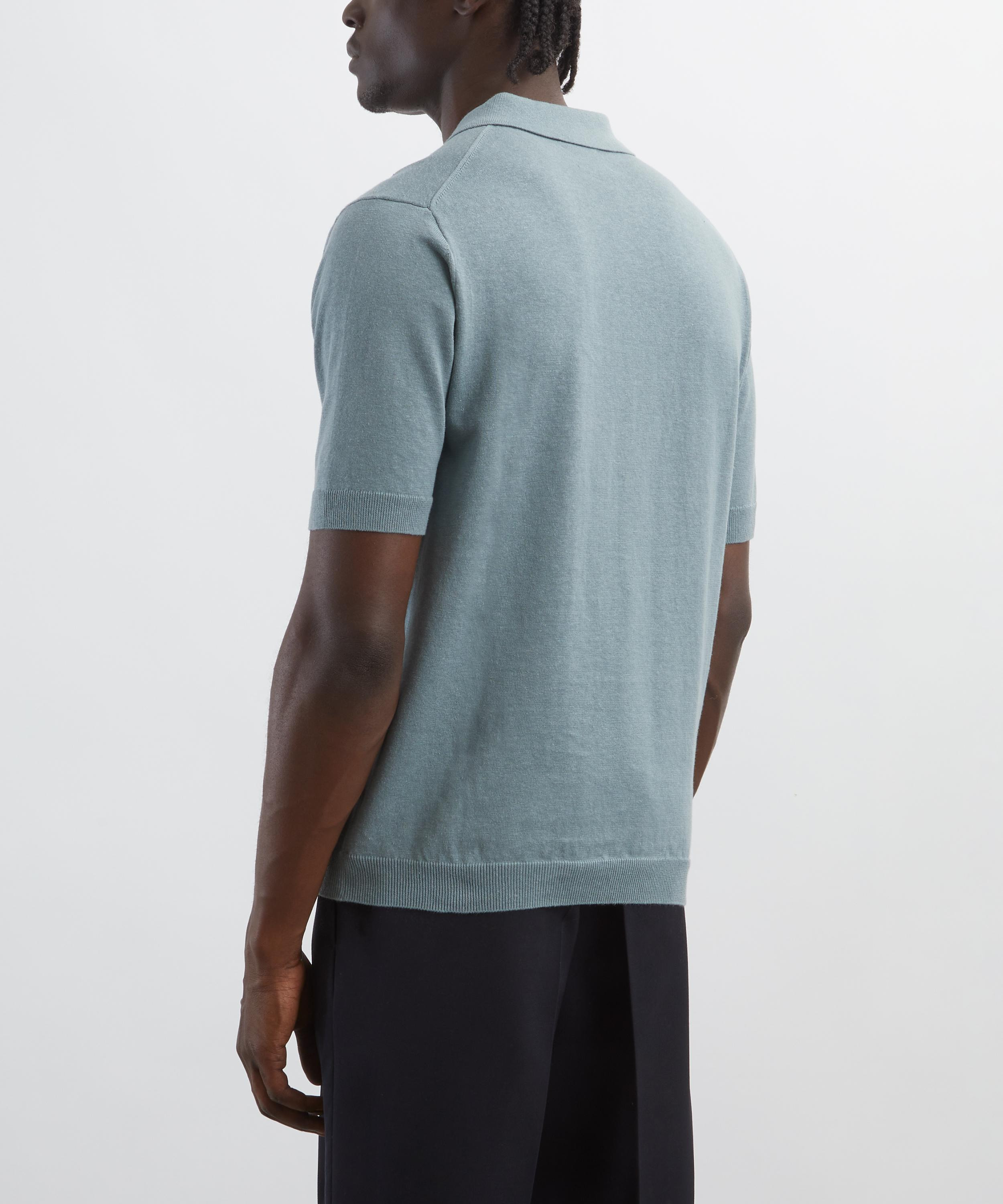 Leif Cotton Linen Polo Shirt - 4