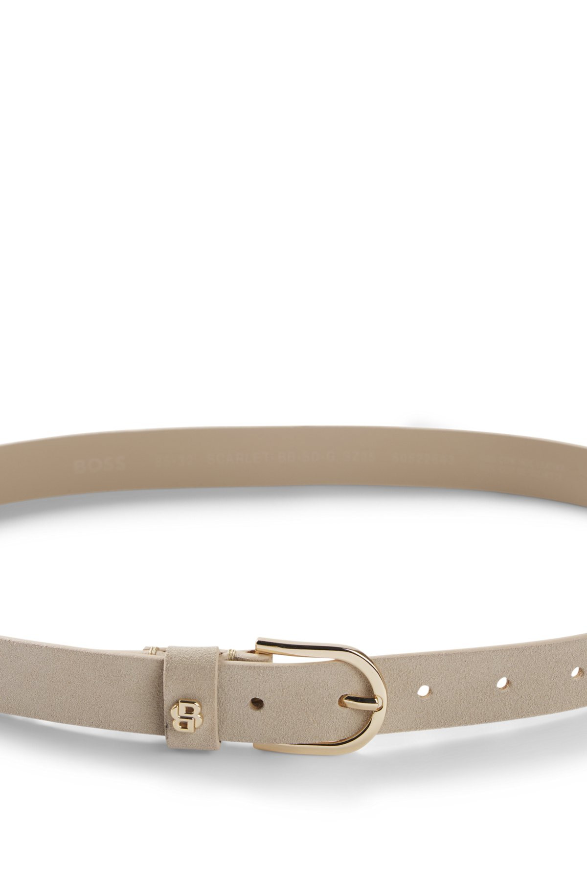 SUEDE BELT WITH DOUBLE B MONOGRAM - 4