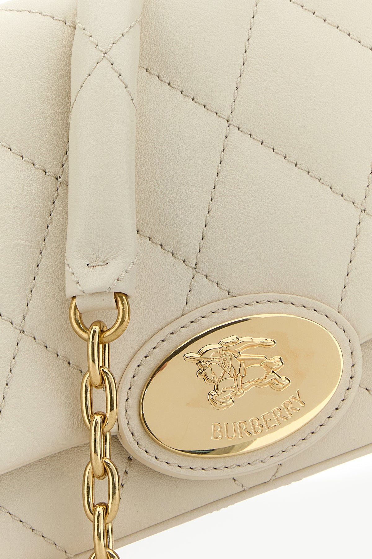 Ivory leather small Strand shoulder bag - 4
