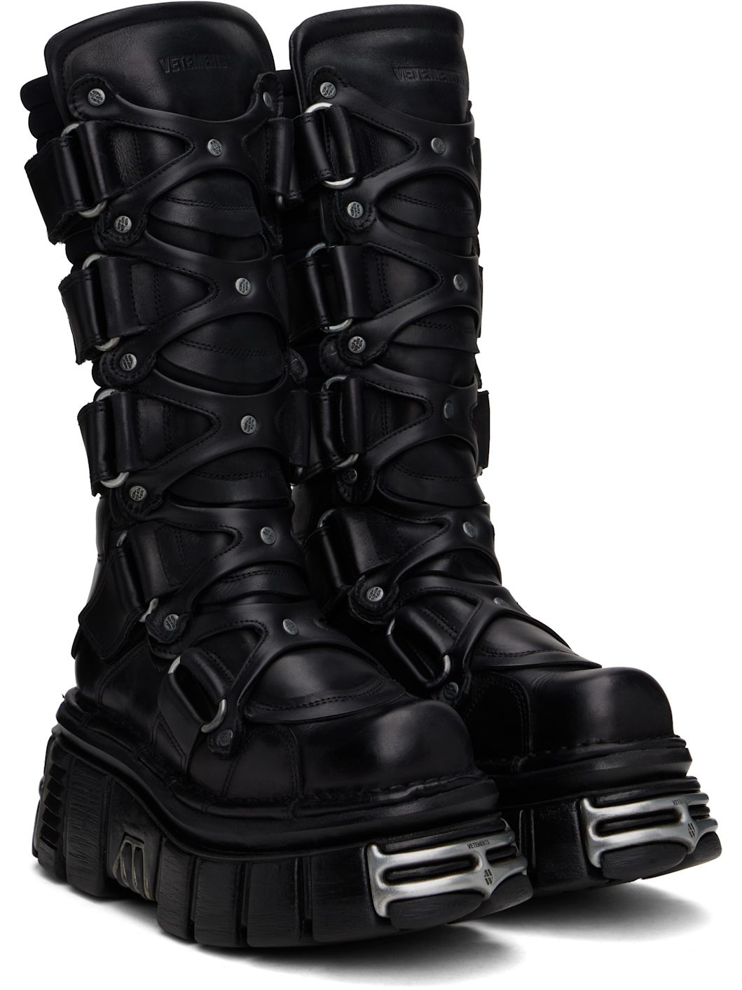 Black New Rock Edition Tower Boots - 4