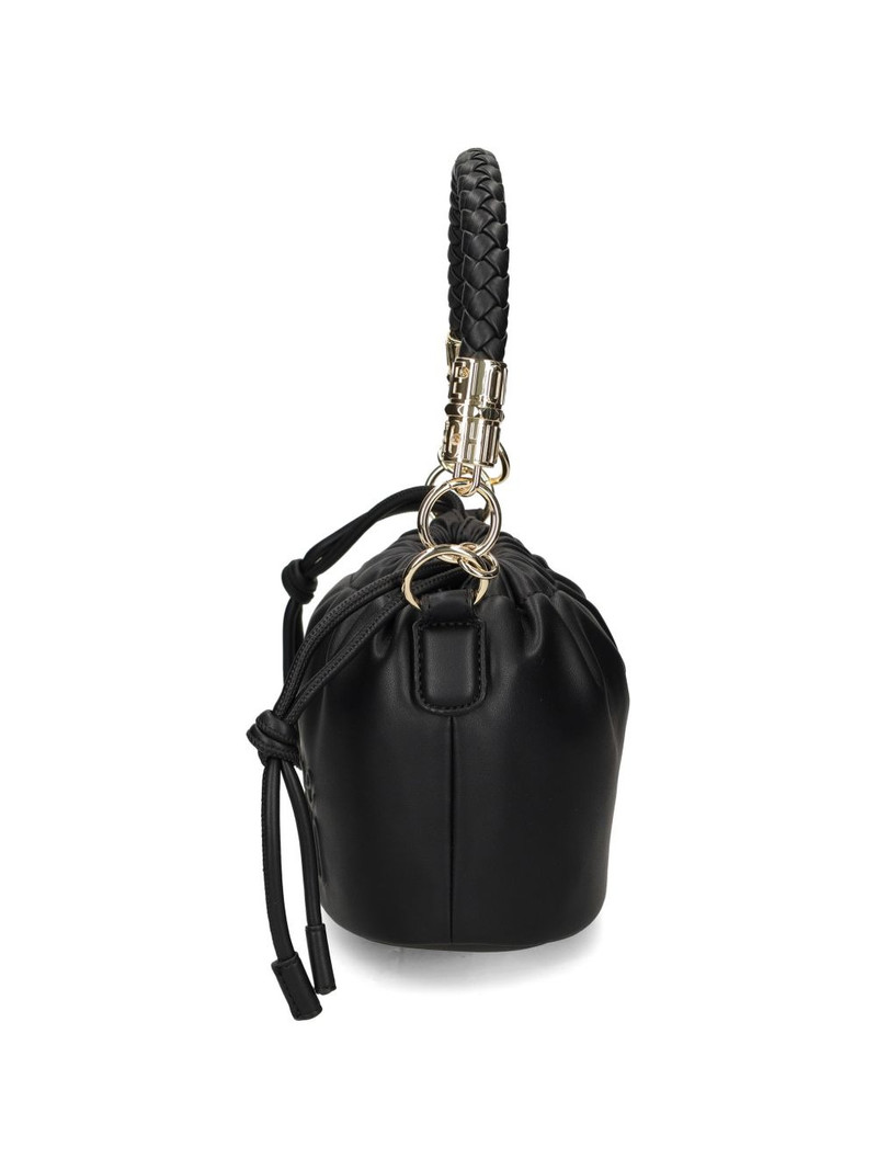 braided-handle logo-embossed shoulder bag 4