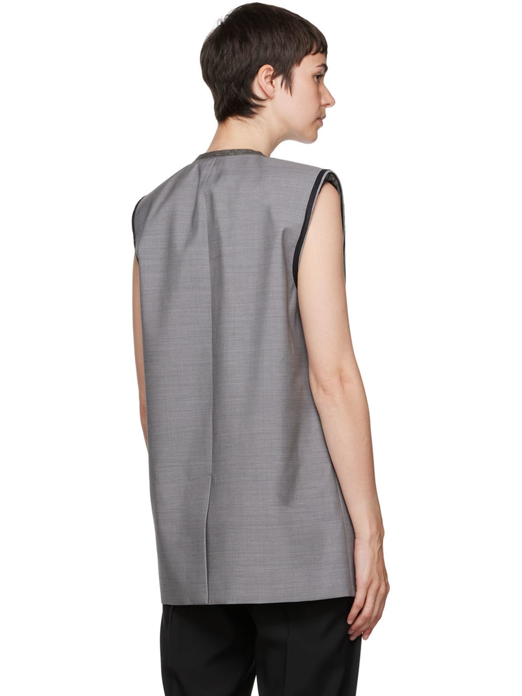 Gray Wool Vest - 3