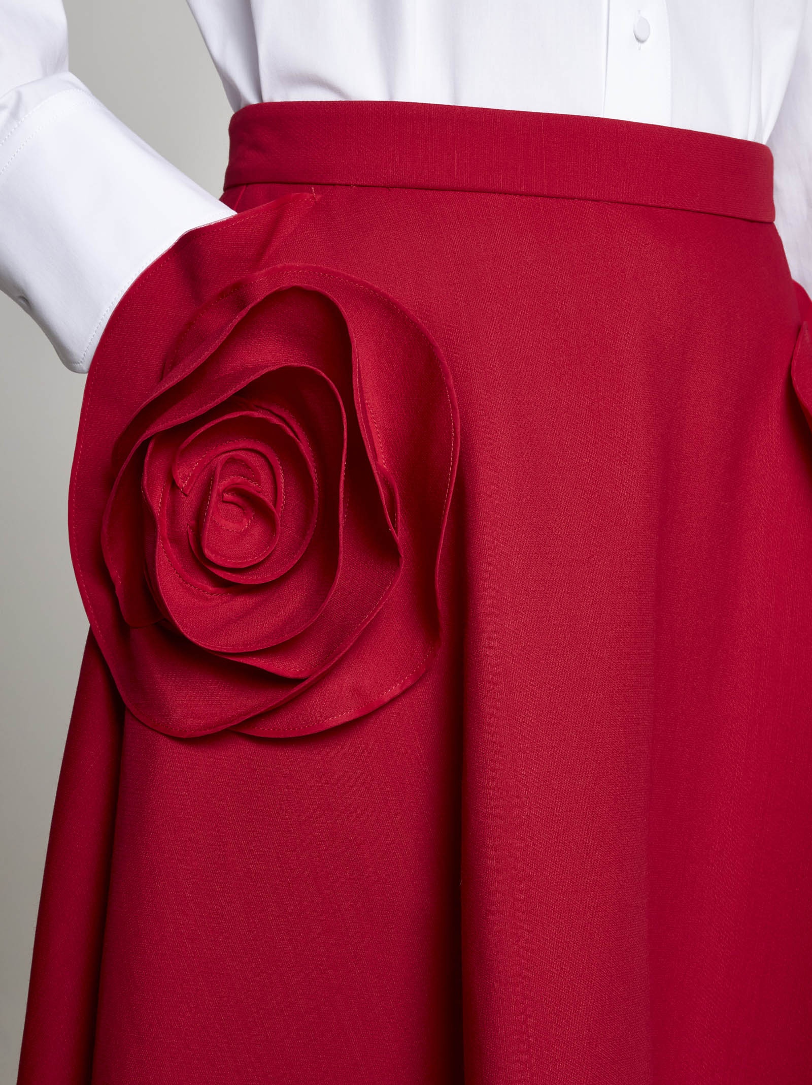Valentino Valentino wool and silk midi skirt