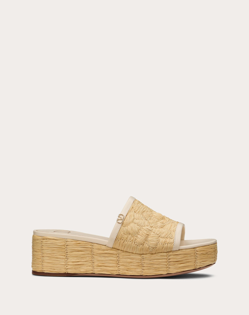 RAFFIA 45MM에 있는 RAFLOWER FLATFORM SLIDE SANDAL 1