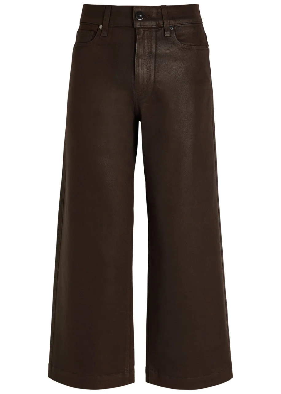 Paige Anessa Coated Wide-leg Jeans - 1