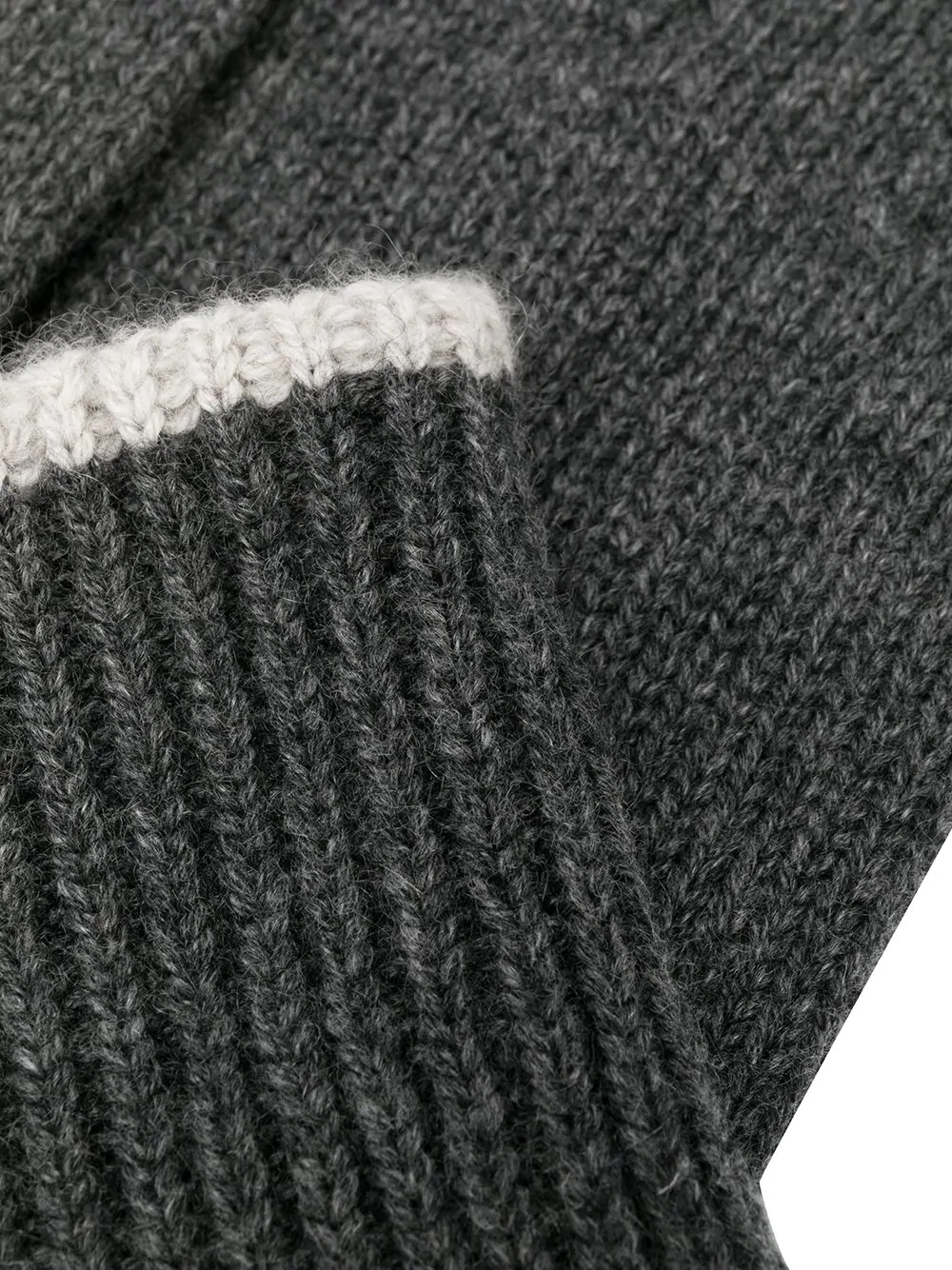 contrast-trimmed cashmere gloves - 2