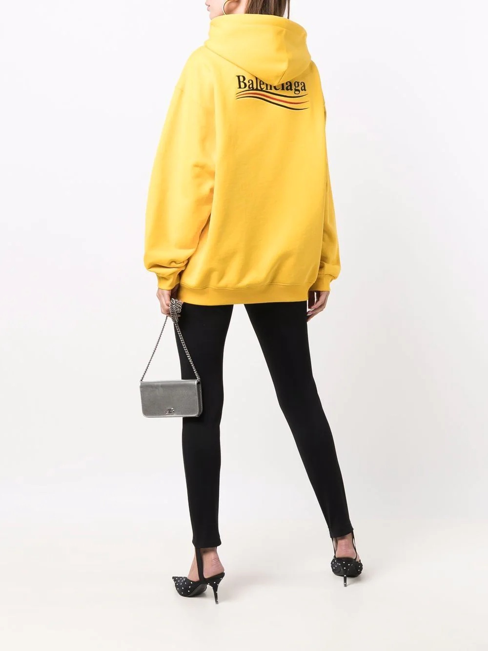 embroidered-logo drawstring hoodie - 3