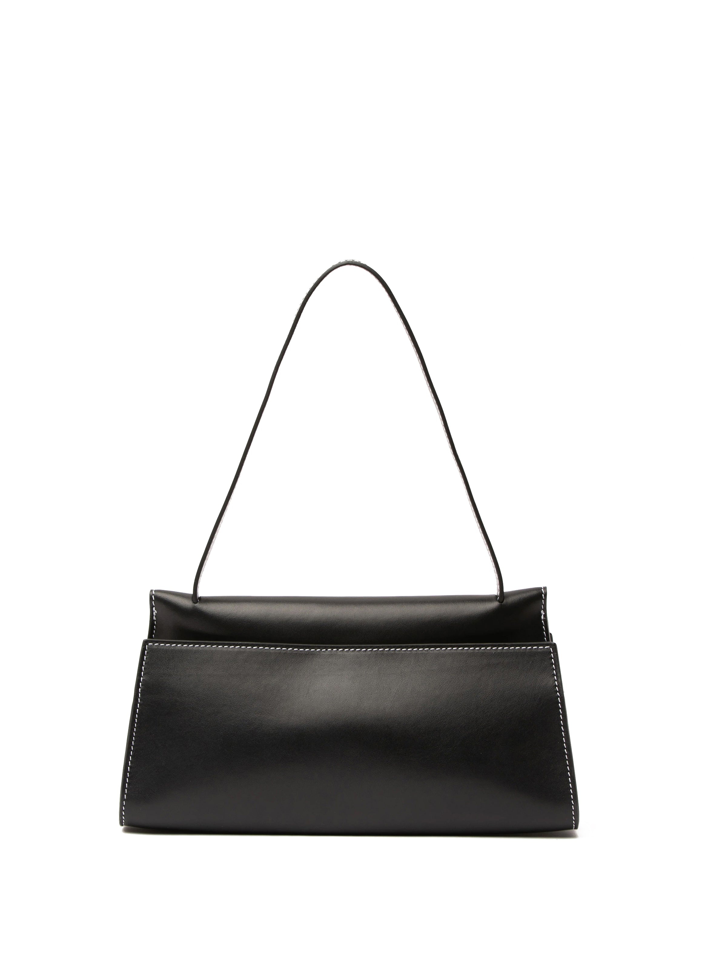 Long Papillon Leather Black/Black Stitches - 1