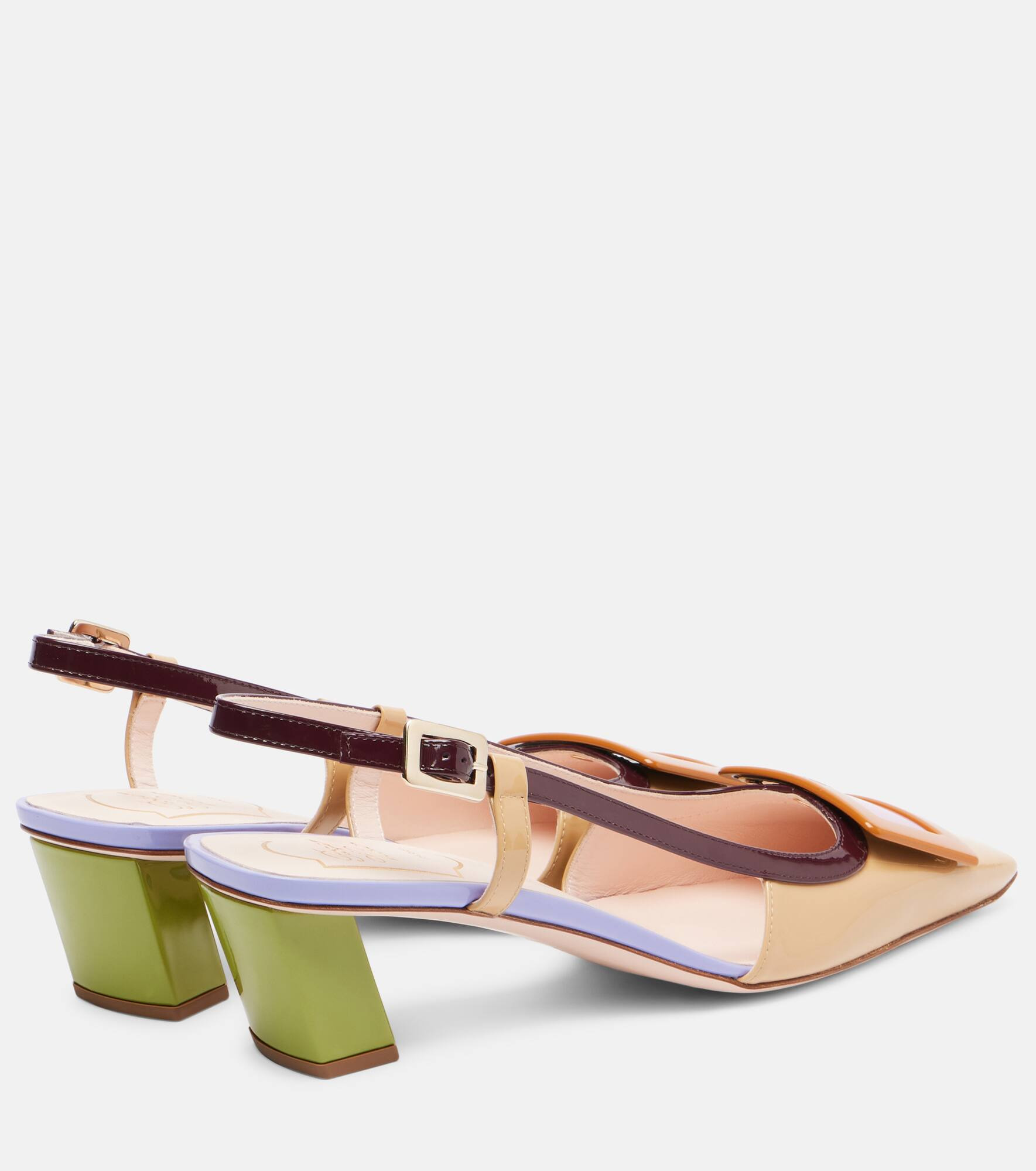 Belle Vivier 45 leather slingback pumps - 2