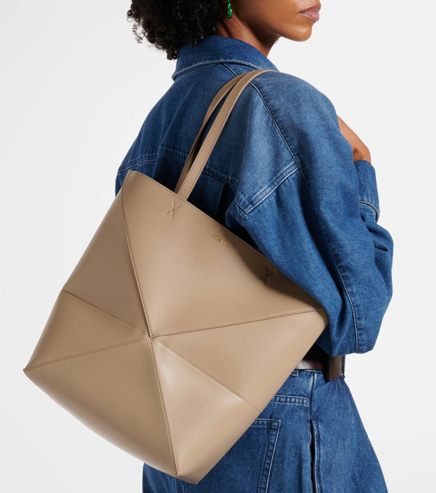 Puzzle Fold Medium leather tote bag - 2
