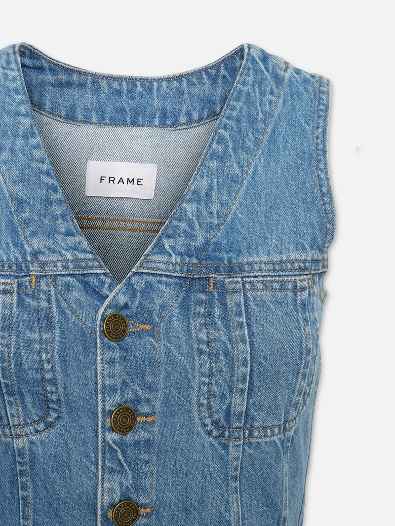 Sleeveless Trucker Pocket Dress in Delaware 3