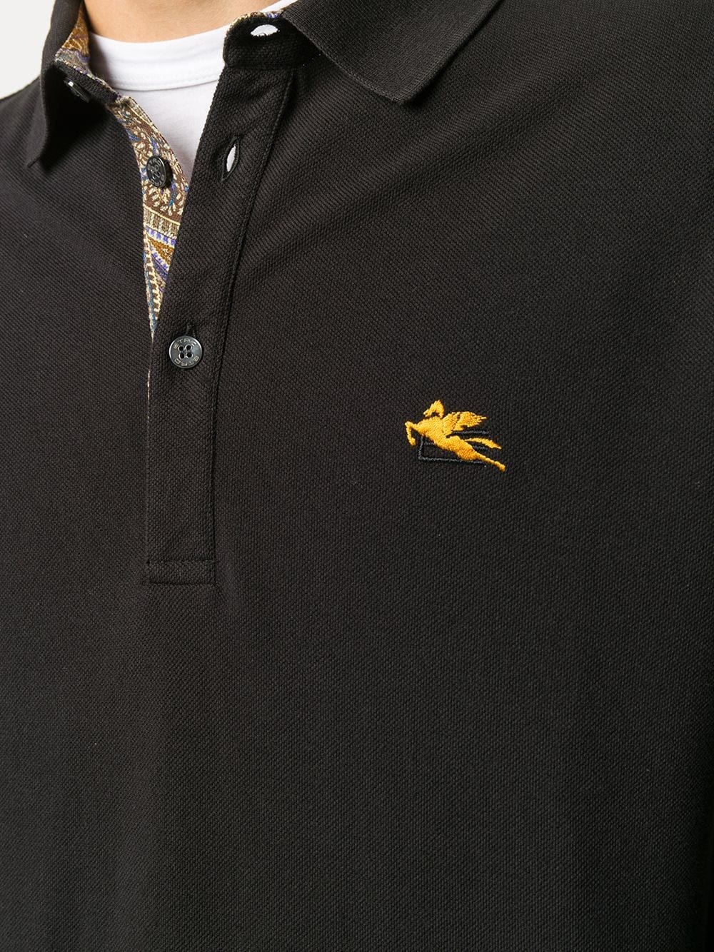 long-sleeved embroidered logo polo shirt - 5