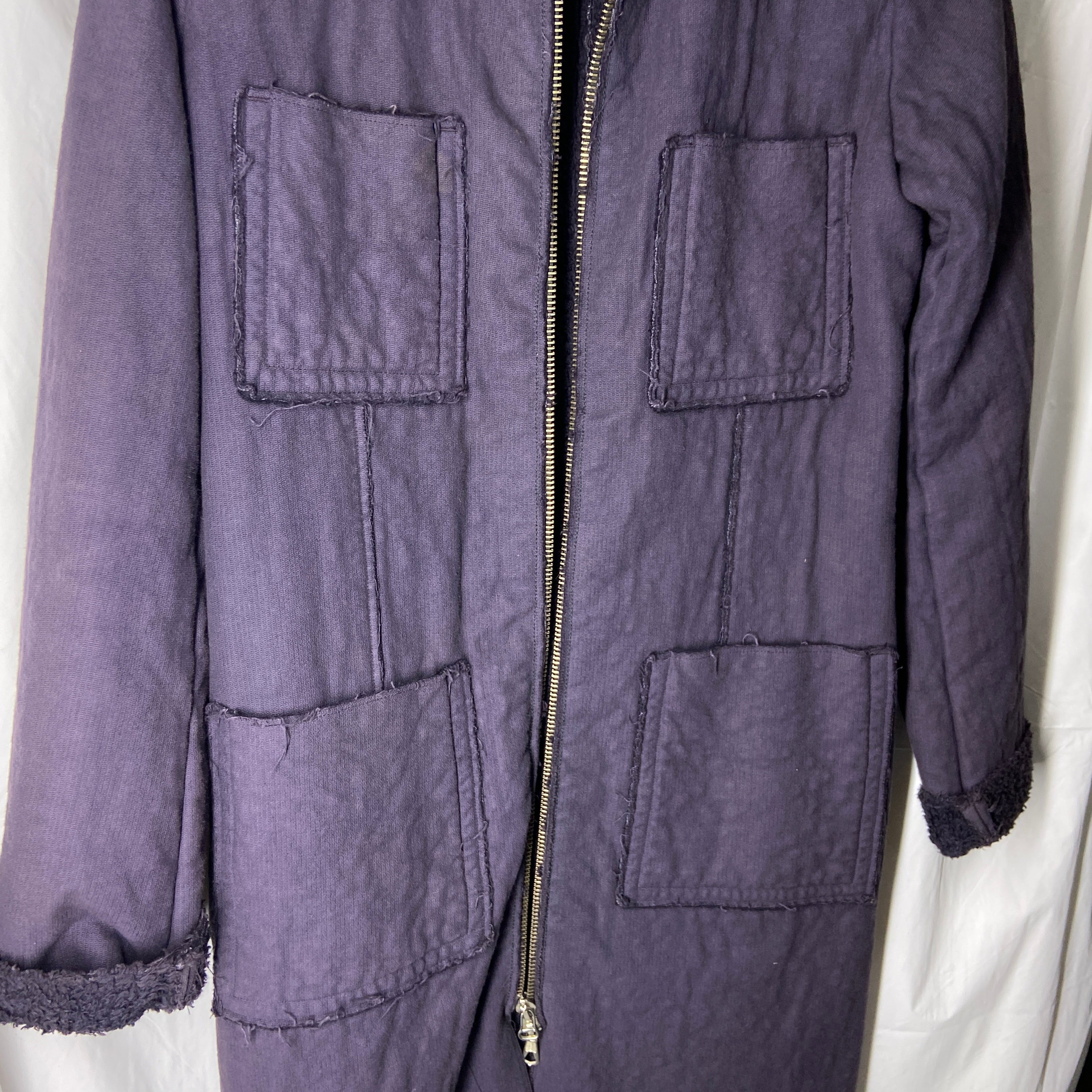 Maison martin margiela 2002 line 6 purple long coat 36 - 10