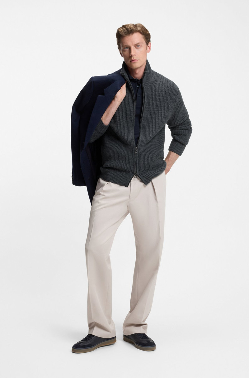 BOSS BECKHAM X BOSS ZIP-UP CARDIGAN IN WOOL AND CASHMERE outlook