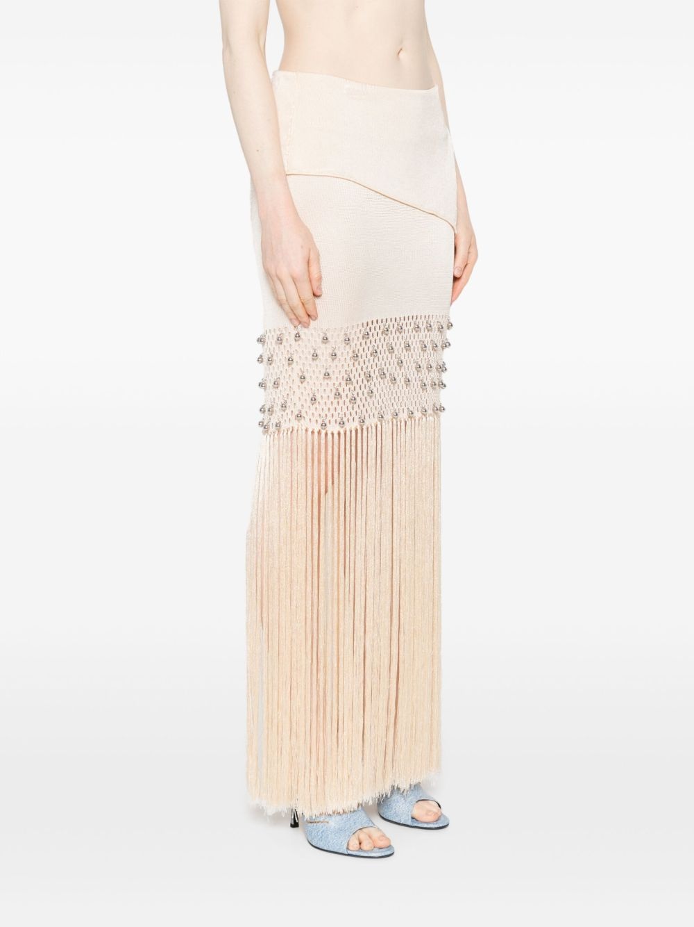 fringed maxi skirt - 3
