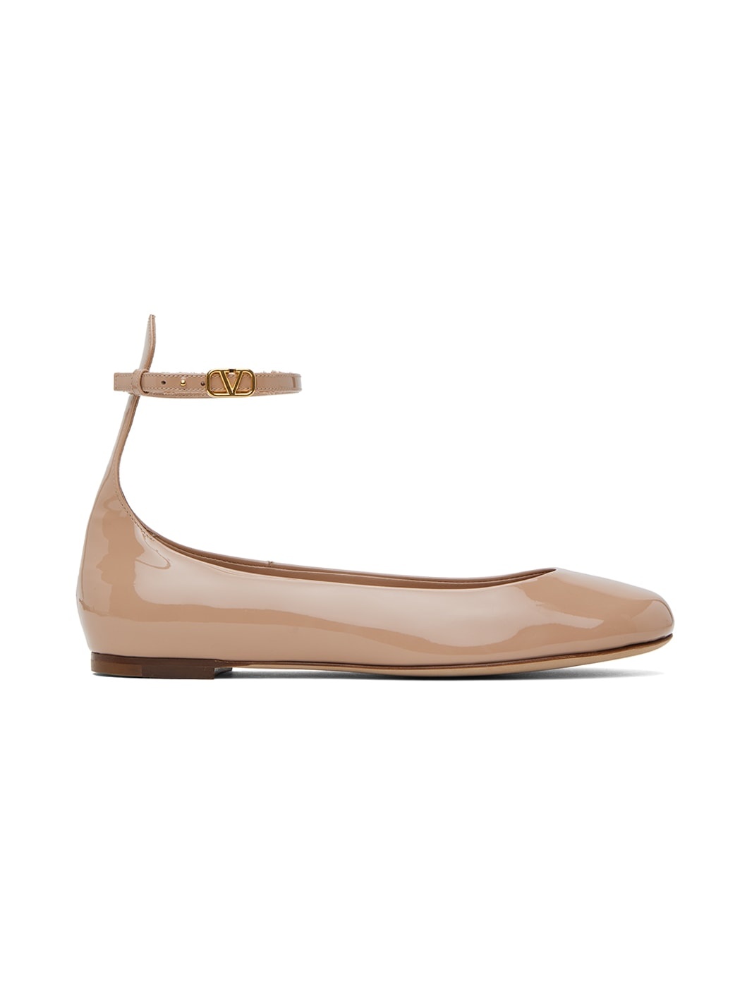 Pink Tan-Go Patent Leather Ballerina Flats - 1