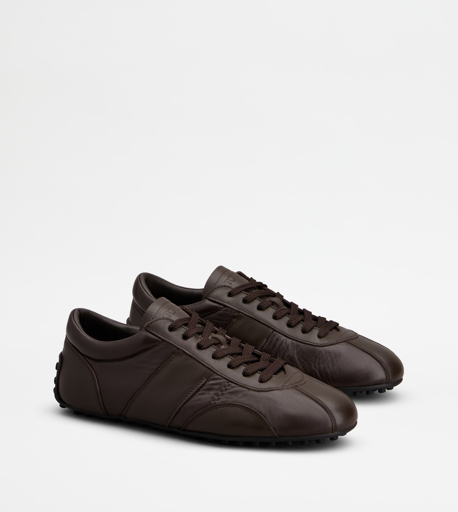 TOD'S T-MARATHON SNEAKERS IN LEATHER - BROWN - 2