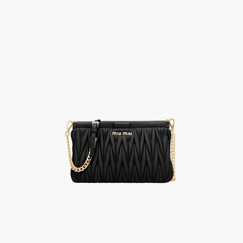 Miu Miu Matelassé nappa leather shoulder bag outlook
