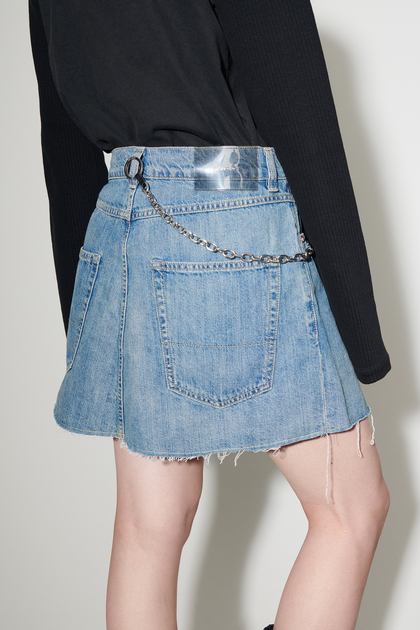 Cover Skirt Mid Blue Denim - 5