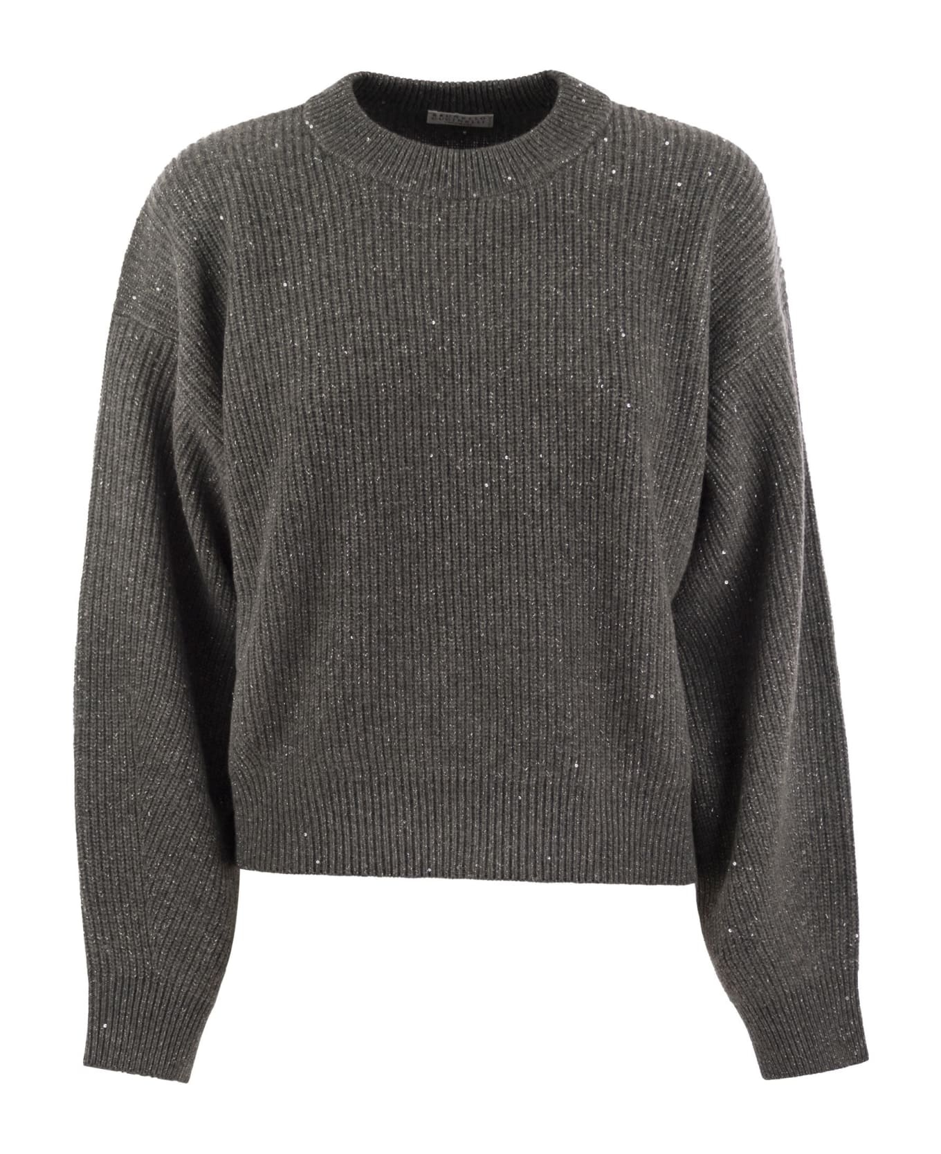 Dazzling Ribbed Sweater In Cashmere And Wool - 1