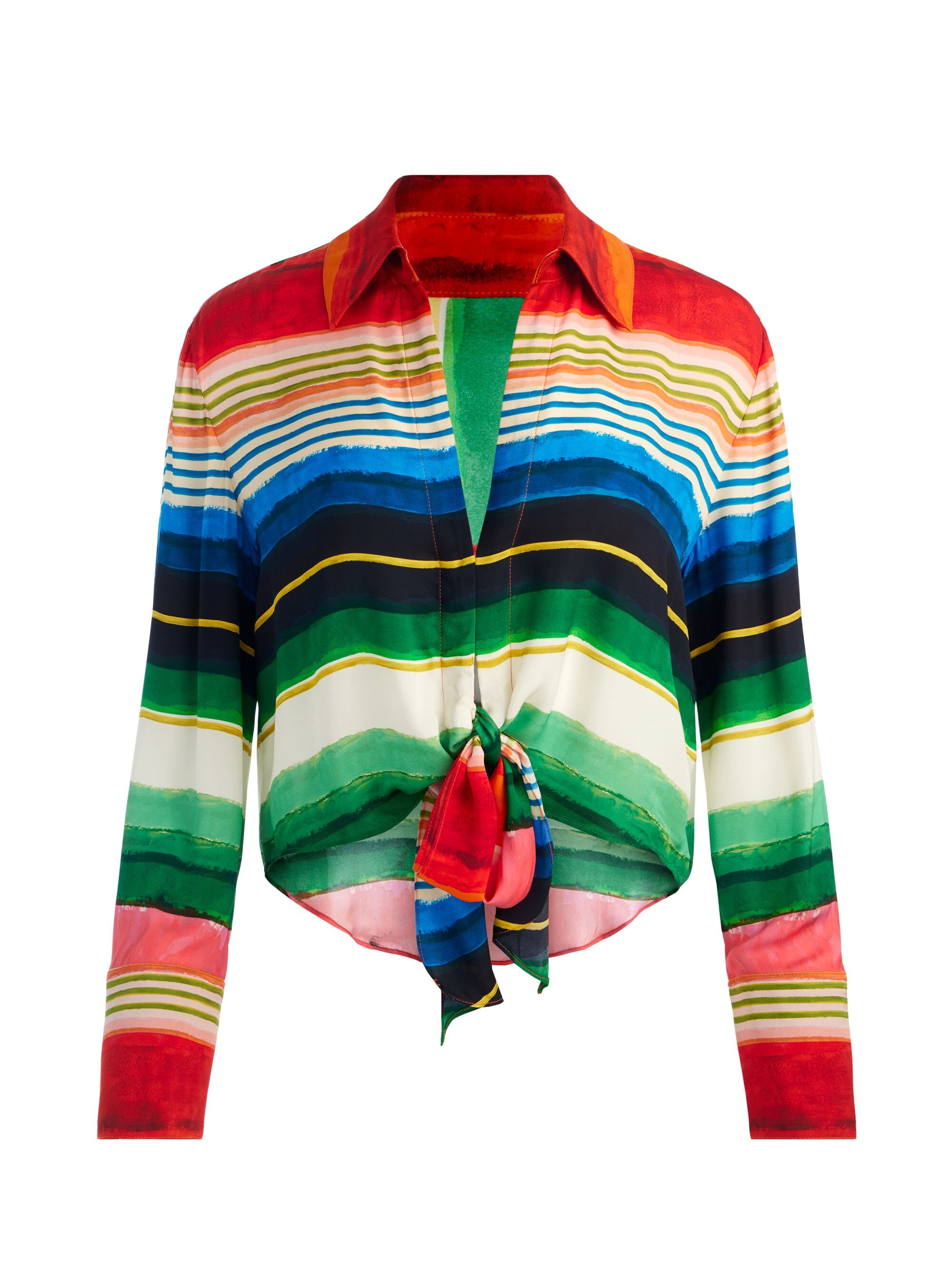 HANNON TIE FRONT BLOUSE - 7