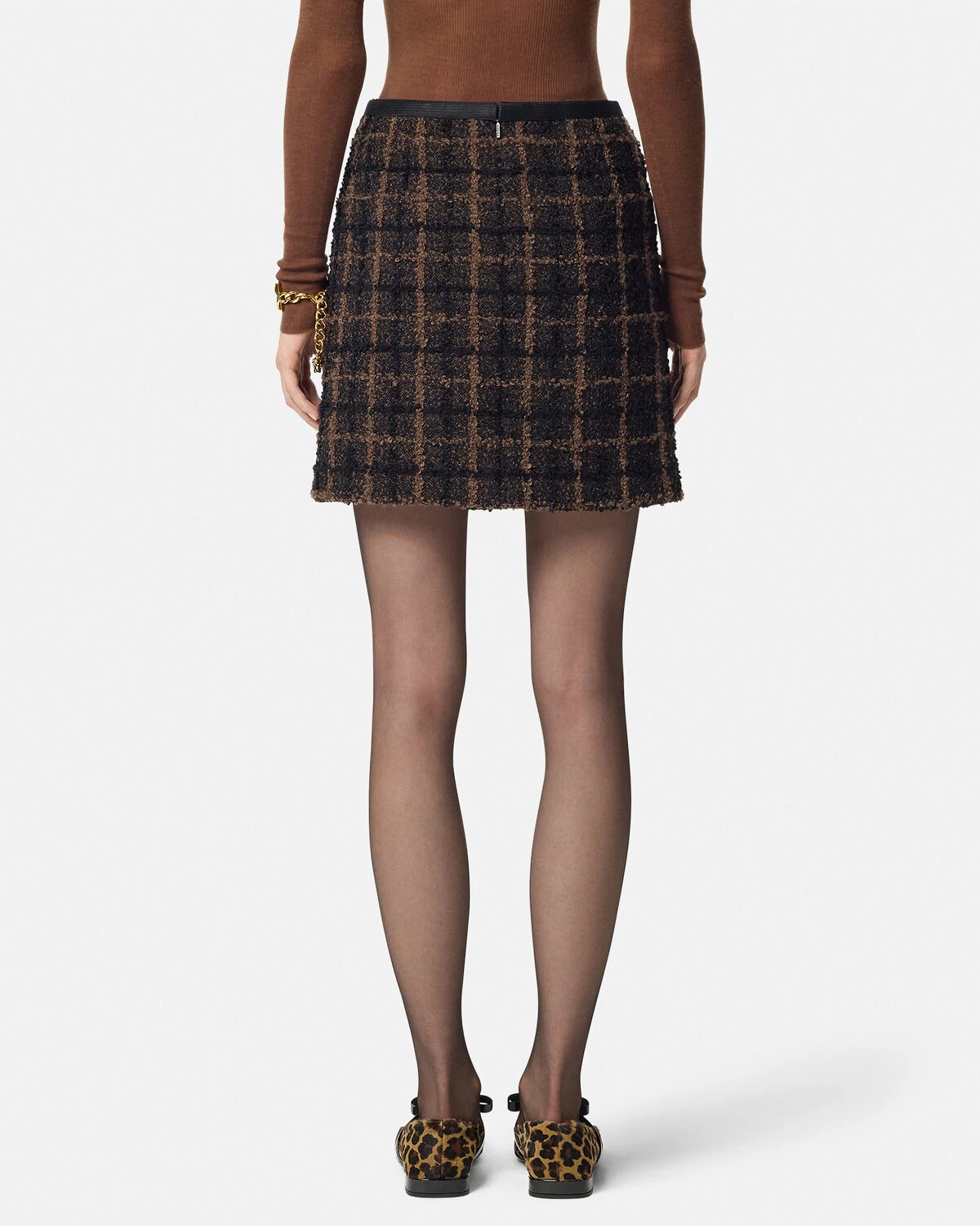 Bouclé Tweed Pencil Skirt - 5