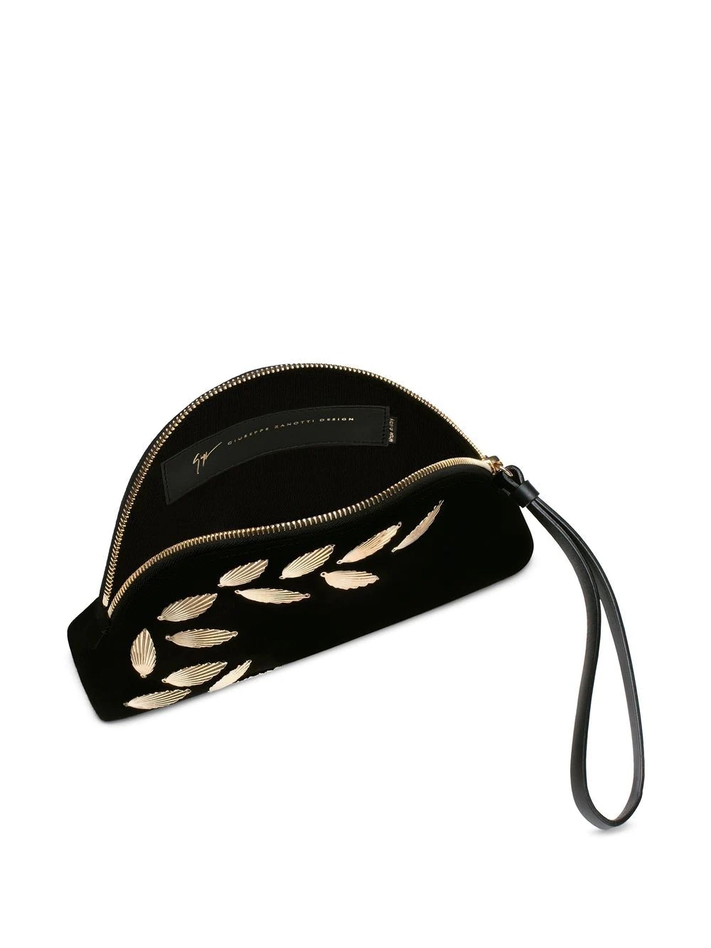 Danielle metal-appliqué clutch - 4