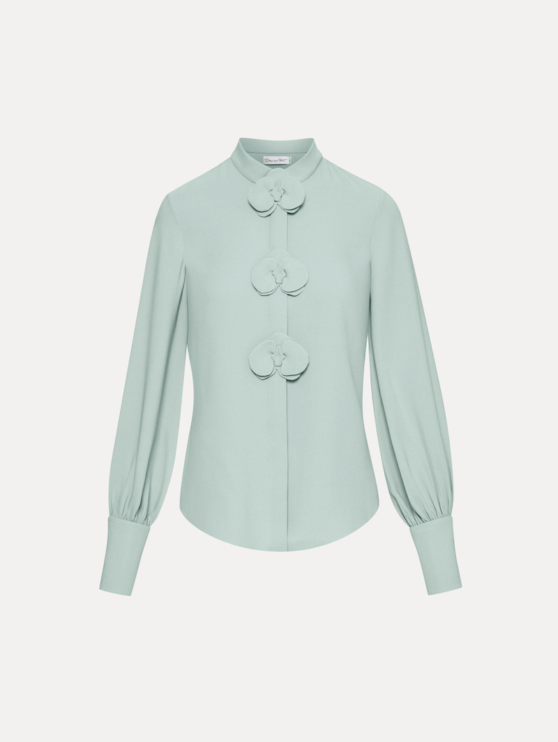 ORCHID SILK GEORGETTE BLOUSE 1