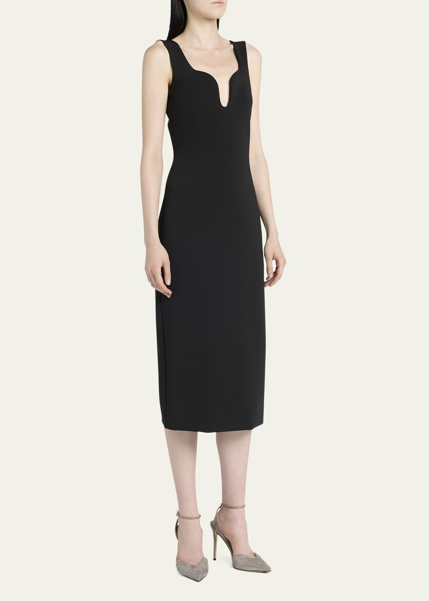 Stretch Jersey Body-Con Midi Dress - 4