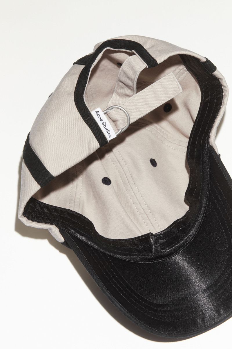 Cotton baseball cap - Black/white 5