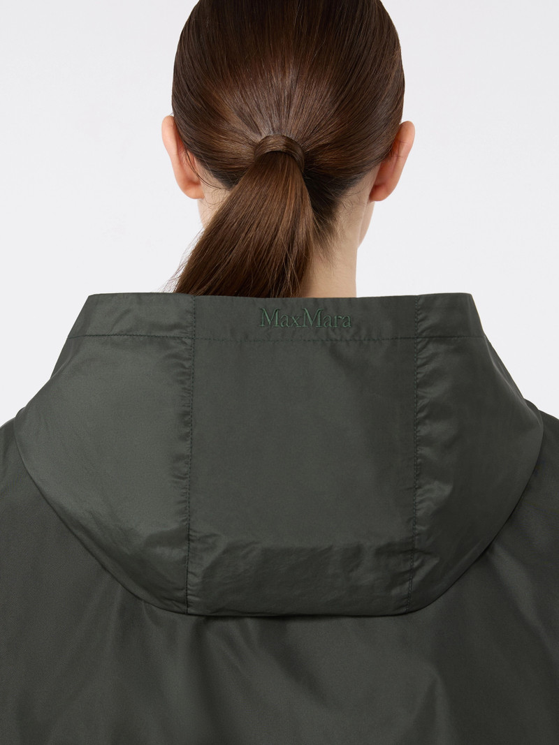 ELISEO Water-repellent taffeta hooded jacket - DARK GREEN 5