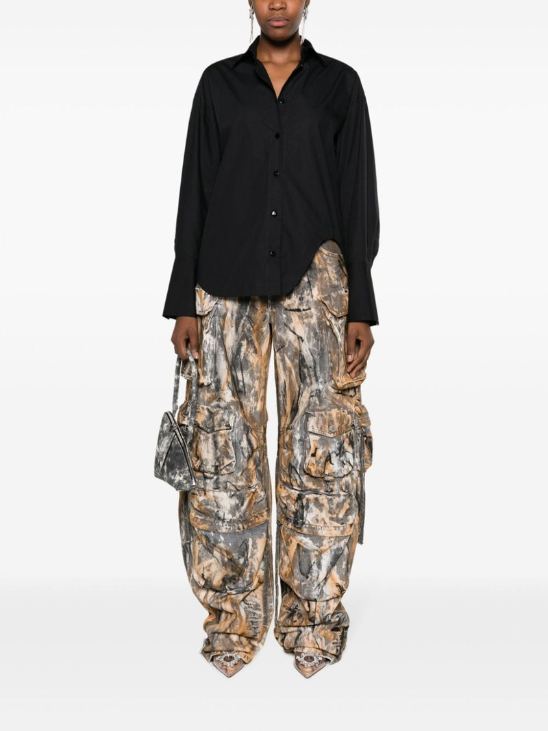 THE ATTICO Eliza logo-embroidered cotton shirt outlook