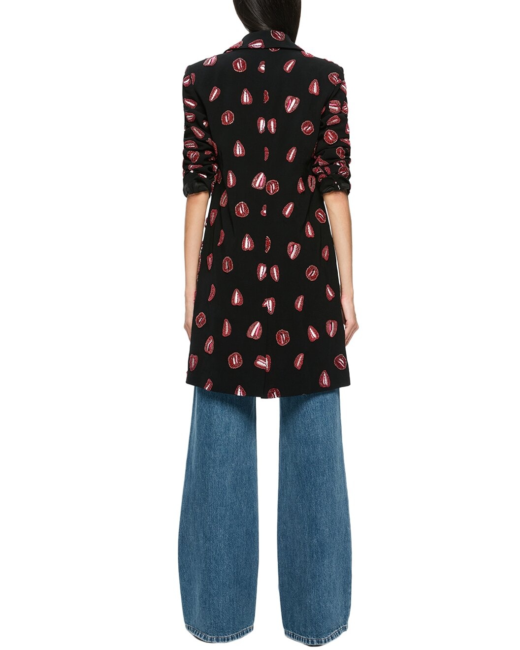alice + olivia Bret Long Blazer - 2