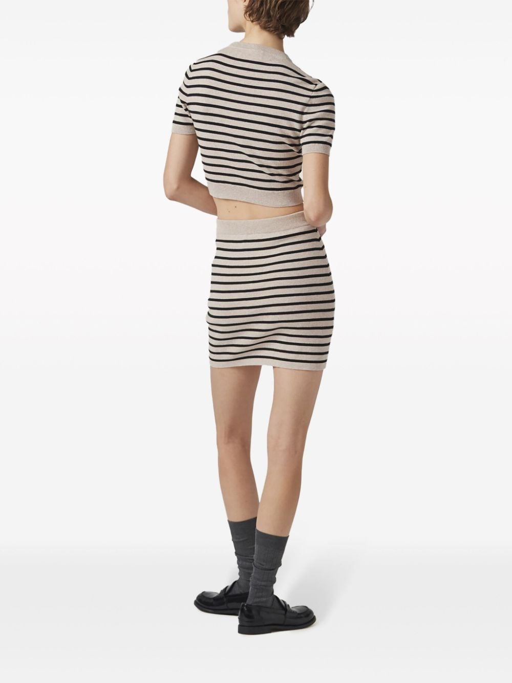 striped short-sleeve jumper - 3