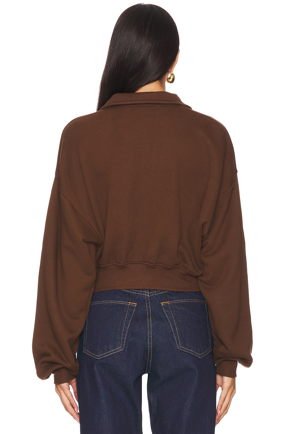Cropped Half Zip Sweatshirt - 3