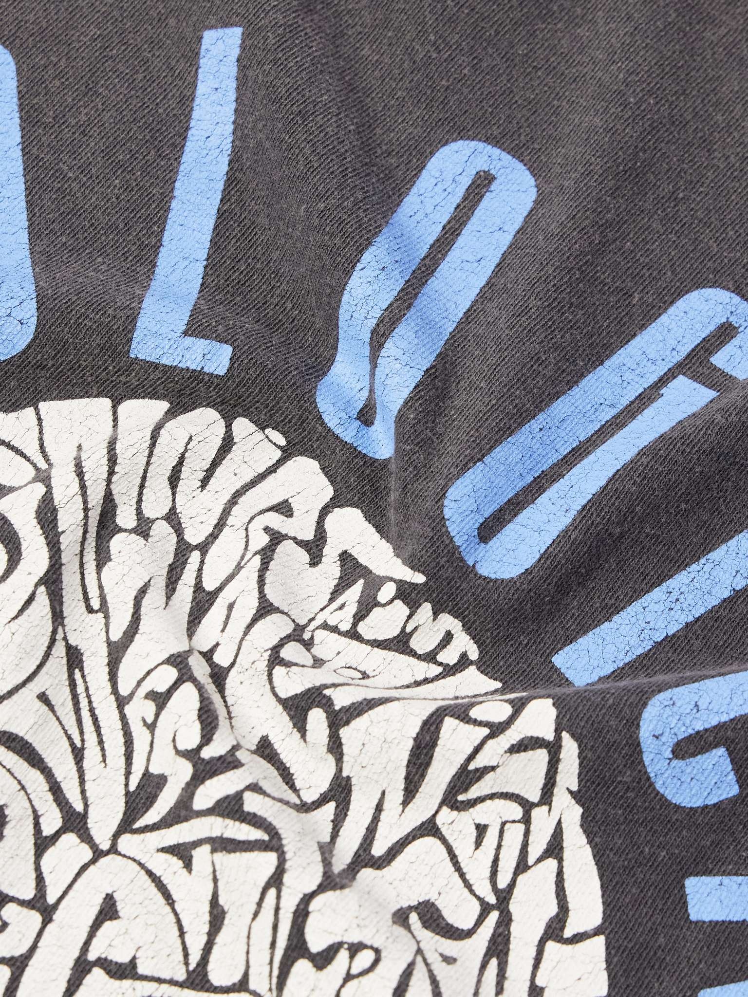 Ideological Abnormality Distressed Printed Cotton-Jersey T-Shirt - 5