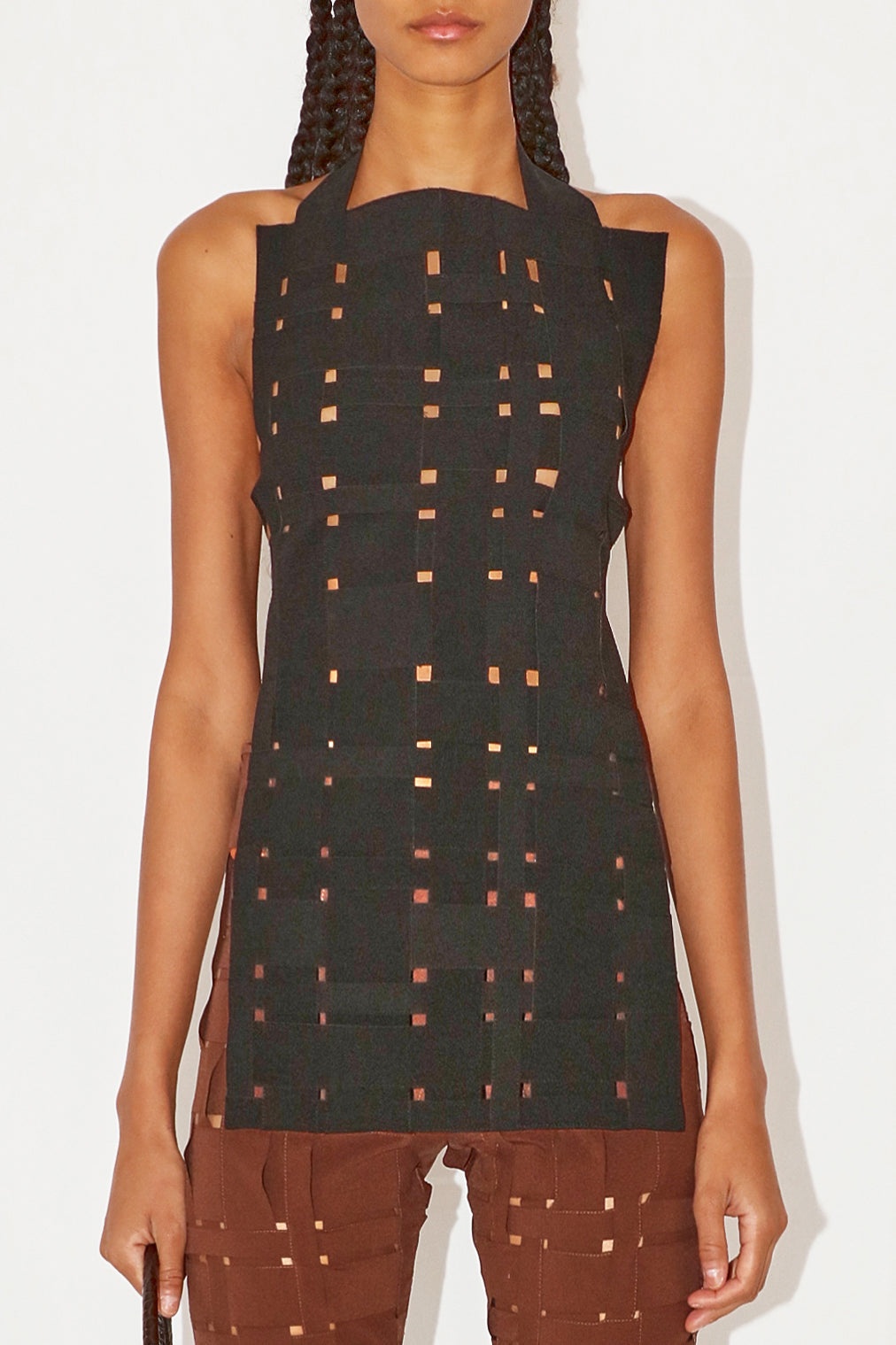 WEAVED FITTED TOP BLACK - 5