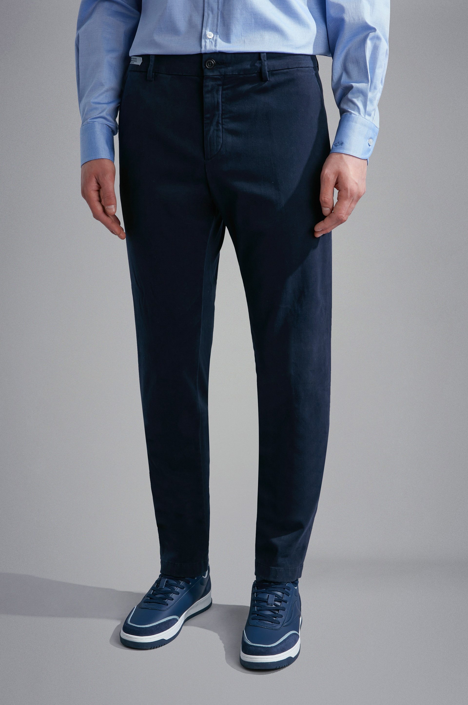 COTTON STRETCH CHINO TROUSERS - 6