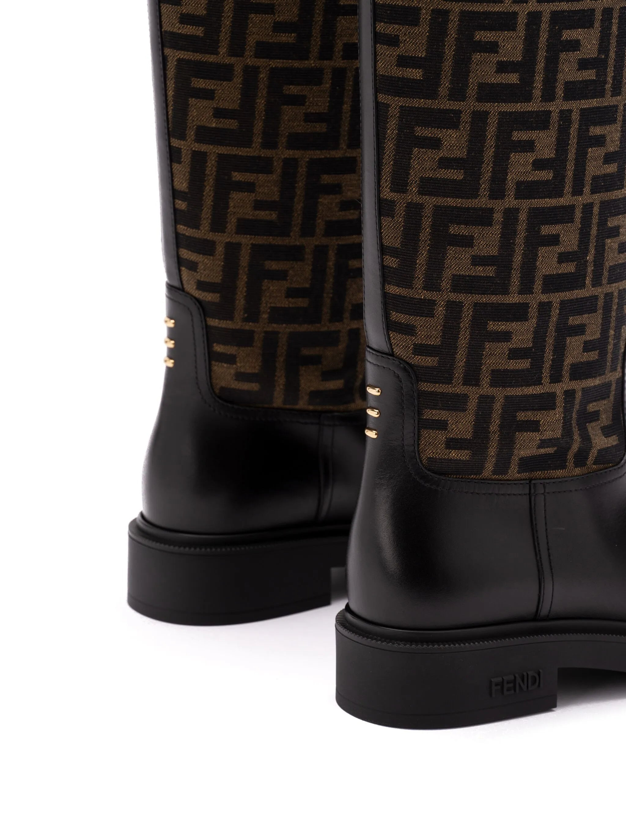 Fendi 35mm FF Jacquard Boots - 6